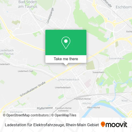 Карта Ladestation für Elektrofahrzeuge