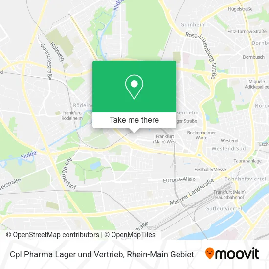 Cpl Pharma Lager und Vertrieb map