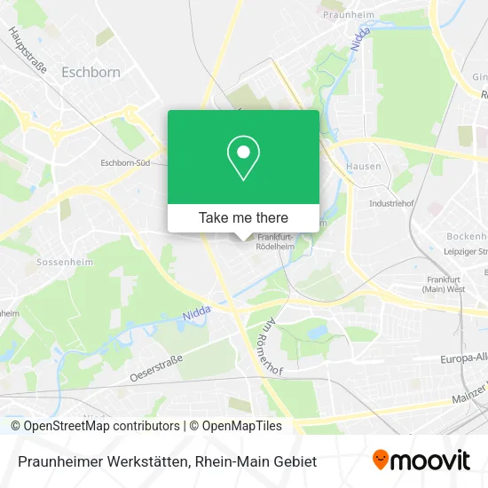 Praunheimer Werkstätten map