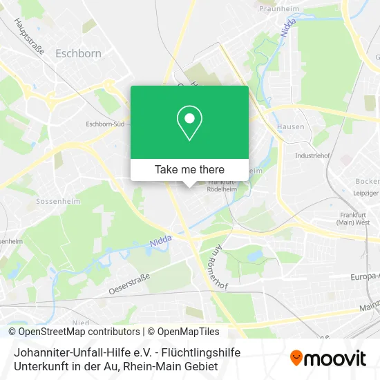 Карта Johanniter-Unfall-Hilfe e.V. - Flüchtlingshilfe Unterkunft in der Au