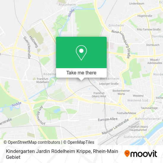 Карта Kindergarten Jardin Rödelheim Krippe