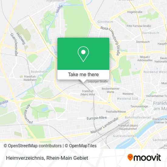 Карта Heimverzeichnis