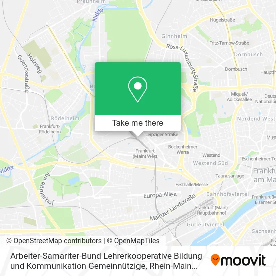 Arbeiter-Samariter-Bund Lehrerkooperative Bildung und Kommunikation Gemeinnützige map