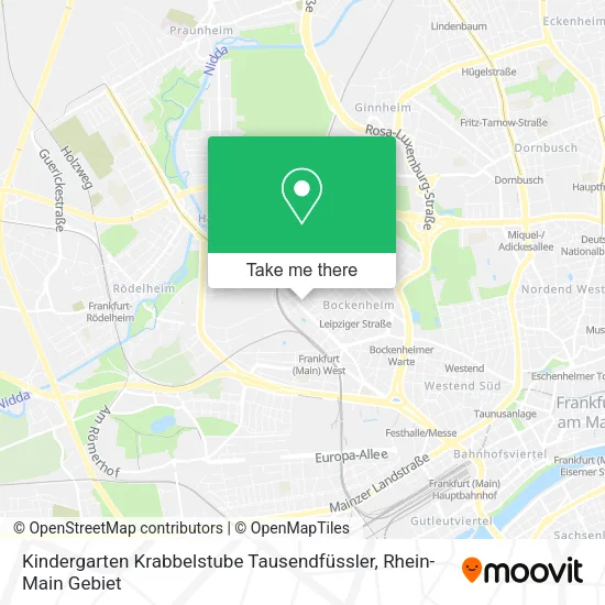 Карта Kindergarten Krabbelstube Tausendfüssler