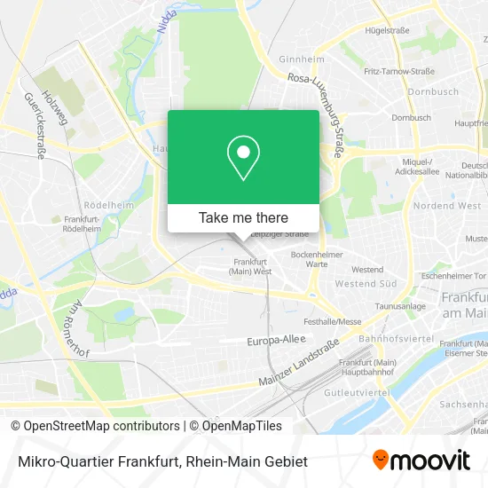Карта Mikro-Quartier Frankfurt