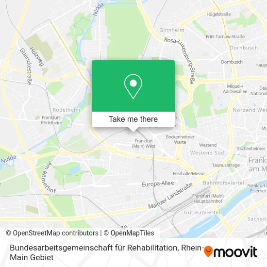 Карта Bundesarbeitsgemeinschaft für Rehabilitation