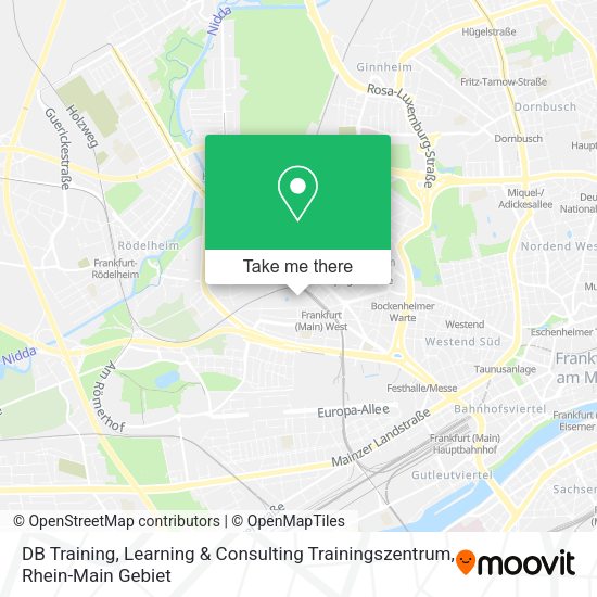 Карта DB Training, Learning & Consulting Trainingszentrum