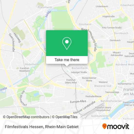 Карта Filmfestivals Hessen