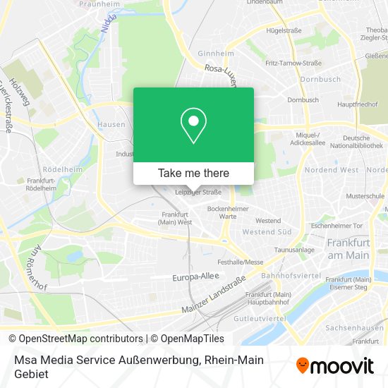 Карта Msa Media Service Außenwerbung