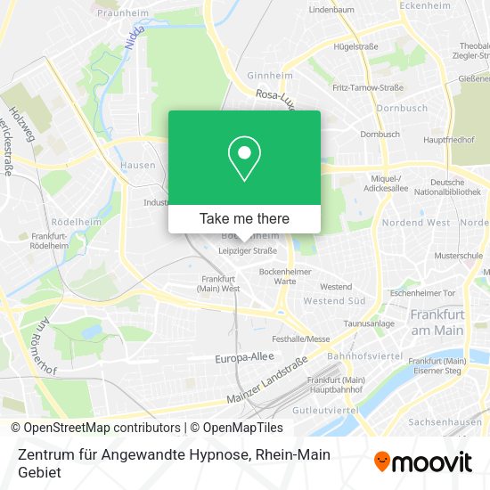 Карта Zentrum für Angewandte Hypnose