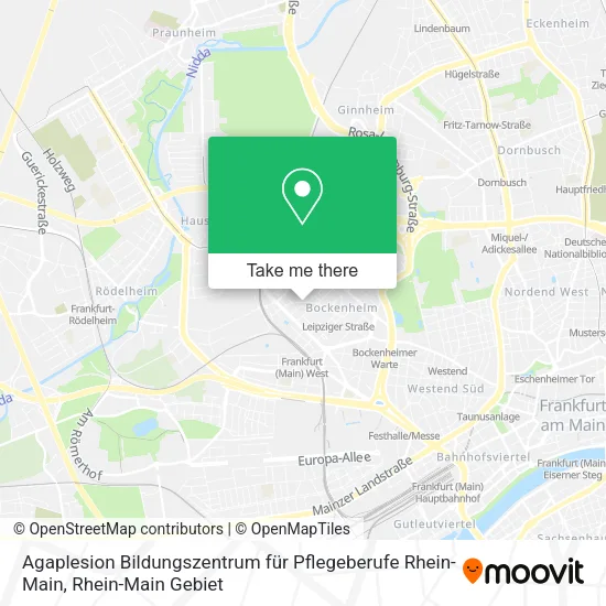 Agaplesion Bildungszentrum für Pflegeberufe Rhein-Main map