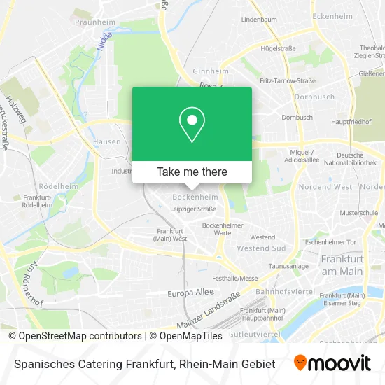 Карта Spanisches Catering Frankfurt