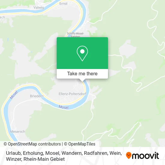 Карта Urlaub, Erholung, Mosel, Wandern, Radfahren, Wein, Winzer