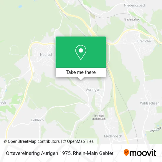 Карта Ortsvereinsring Aurigen 1975