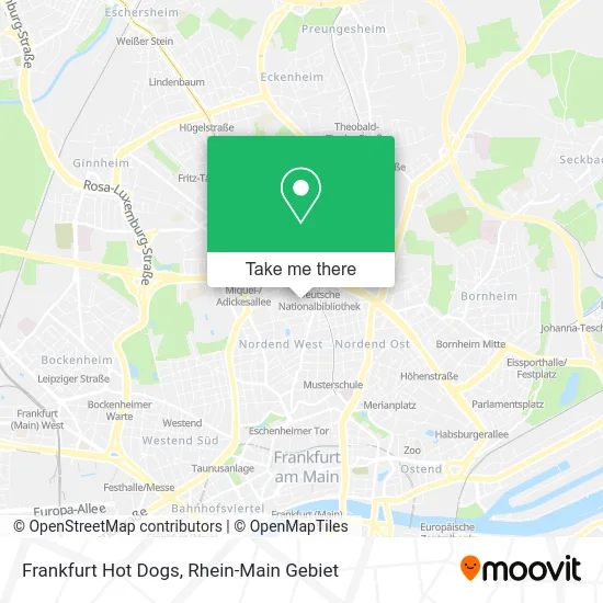 Карта Frankfurt Hot Dogs