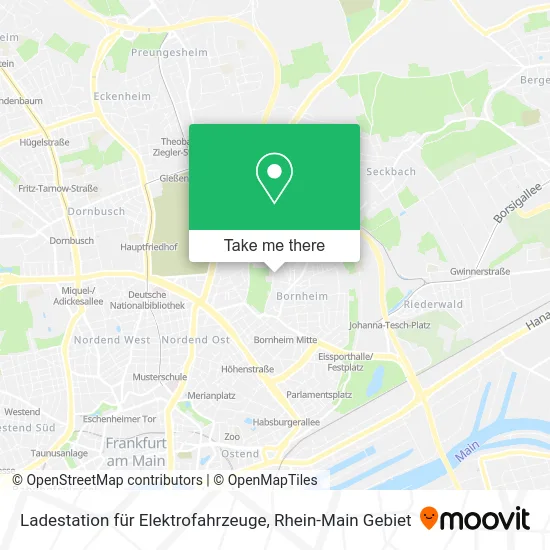 Карта Ladestation für Elektrofahrzeuge