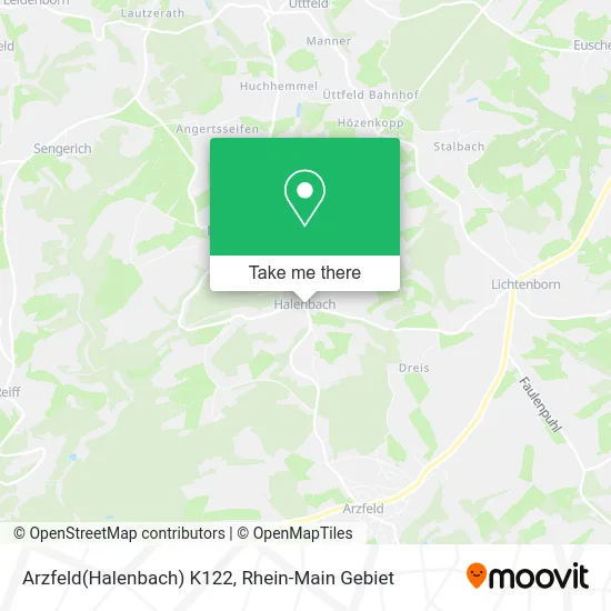 Карта Arzfeld(Halenbach) K122