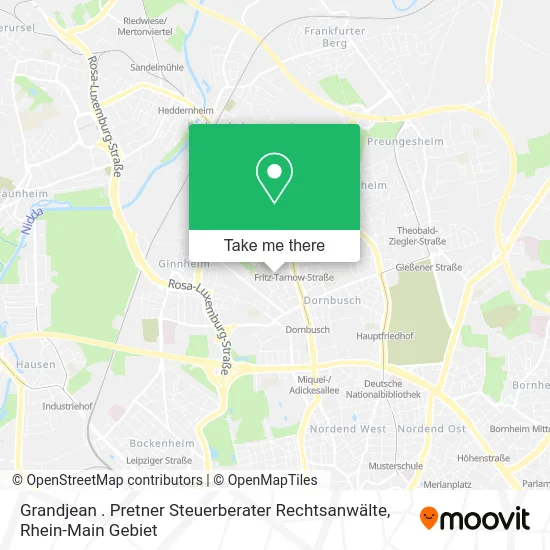 Карта Grandjean . Pretner Steuerberater Rechtsanwälte