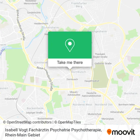 Карта Isabell Vogt Fachärztin Psychatrie Psychotherapie