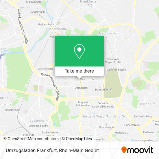 Umzugsladen Frankfurt map