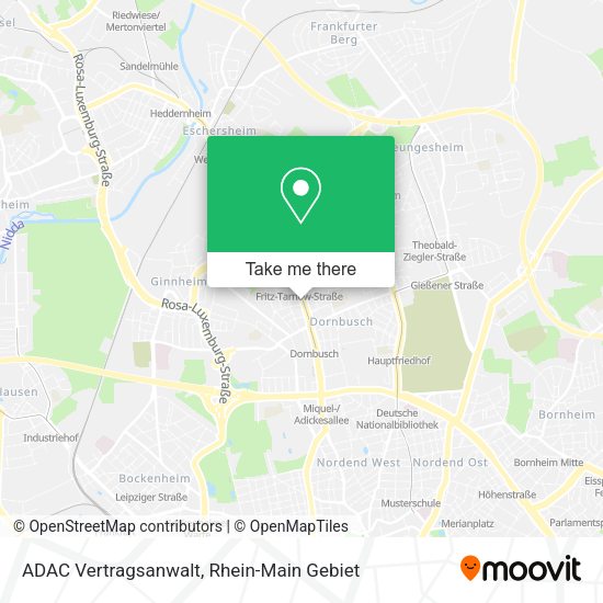 Карта ADAC Vertragsanwalt