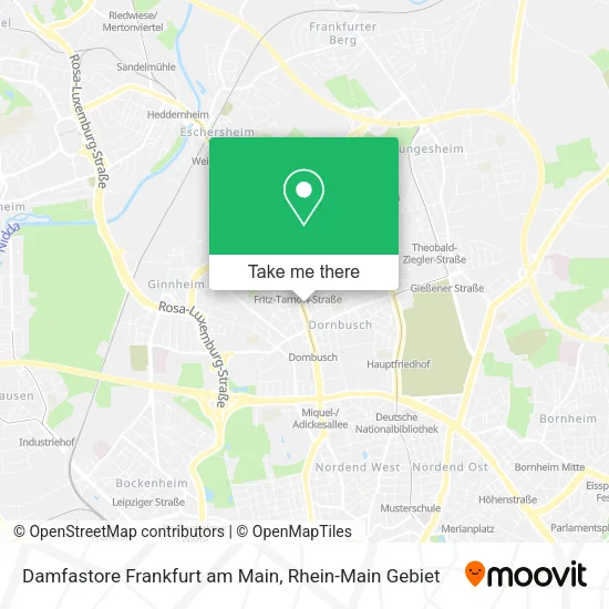 Карта Damfastore Frankfurt am Main