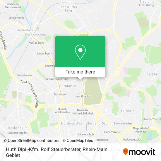 Карта Huth Dipl.-Kfm. Rolf Steuerberater