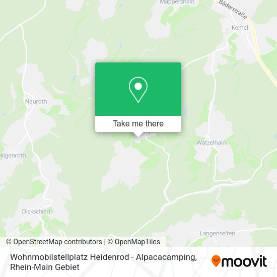 Карта Wohnmobilstellplatz Heidenrod - Alpacacamping