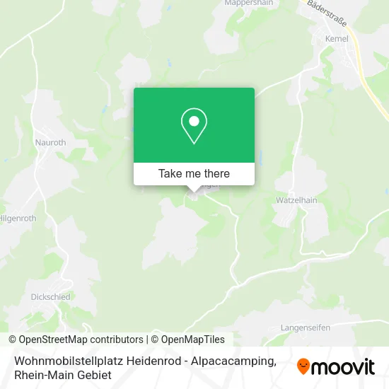 Карта Wohnmobilstellplatz Heidenrod - Alpacacamping
