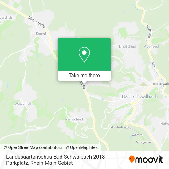 Карта Landesgartenschau Bad Schwalbach 2018 Parkplatz