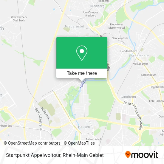 Карта Startpunkt Äppelwoitour
