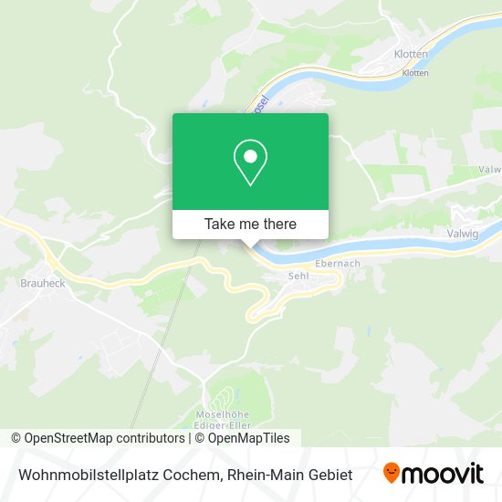 Карта Wohnmobilstellplatz Cochem