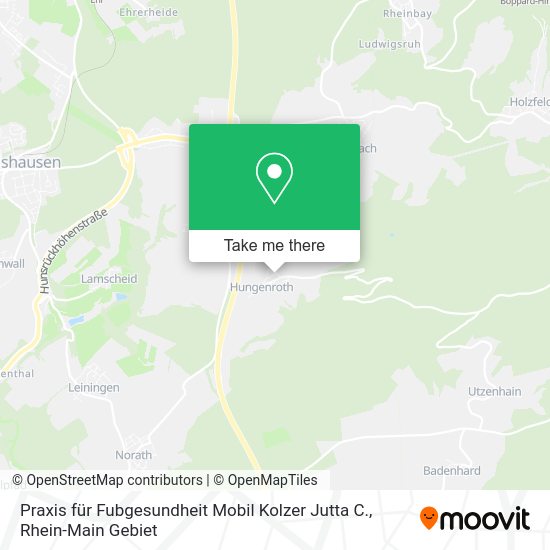 Карта Praxis für Fubgesundheit Mobil Kolzer Jutta C.