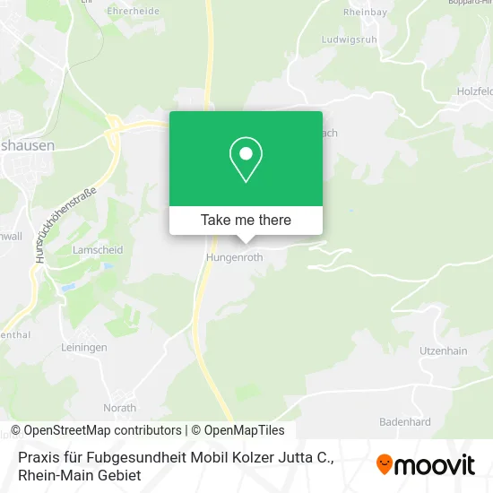 Карта Praxis für Fubgesundheit Mobil Kolzer Jutta C.