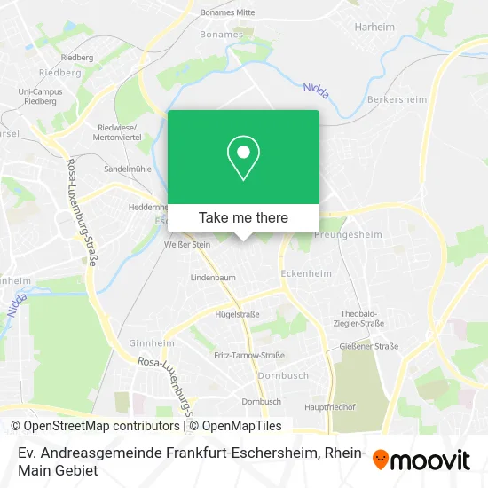 Карта Ev. Andreasgemeinde Frankfurt-Eschersheim