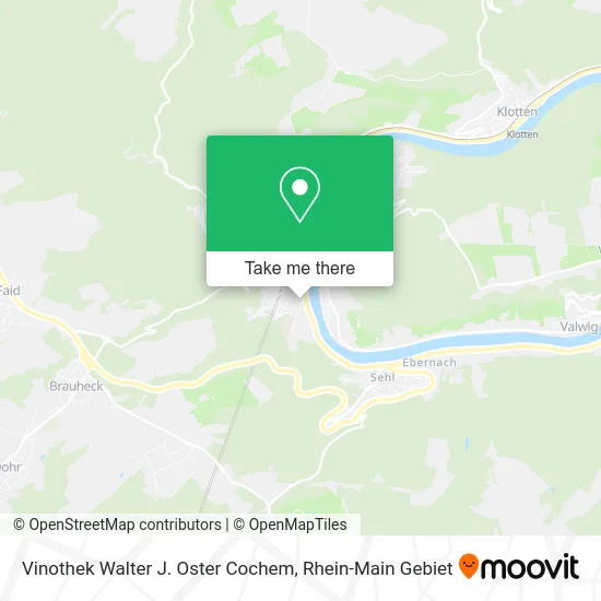 Карта Vinothek Walter J. Oster Cochem