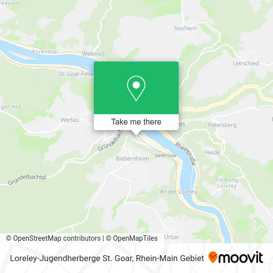 Карта Loreley-Jugendherberge St. Goar