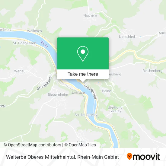 Карта Welterbe Oberes Mittelrheintal