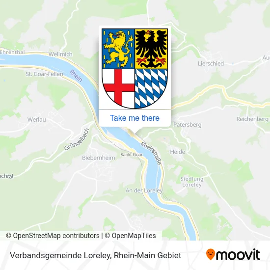 Карта Verbandsgemeinde Loreley
