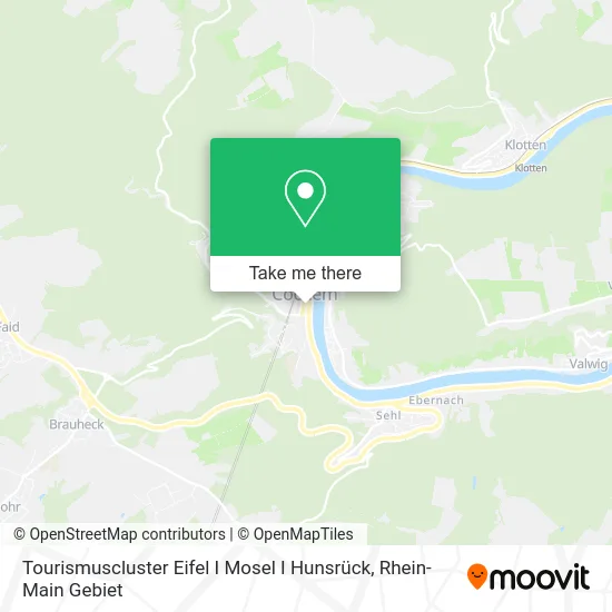 Карта Tourismuscluster Eifel I Mosel I Hunsrück