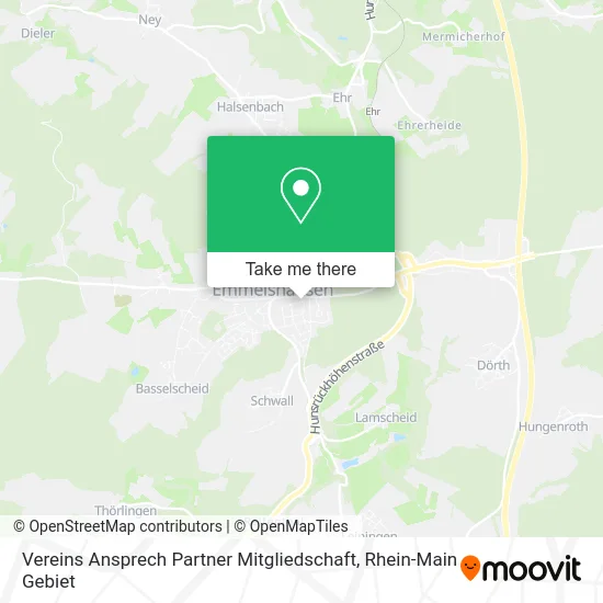 Карта Vereins Ansprech Partner Mitgliedschaft