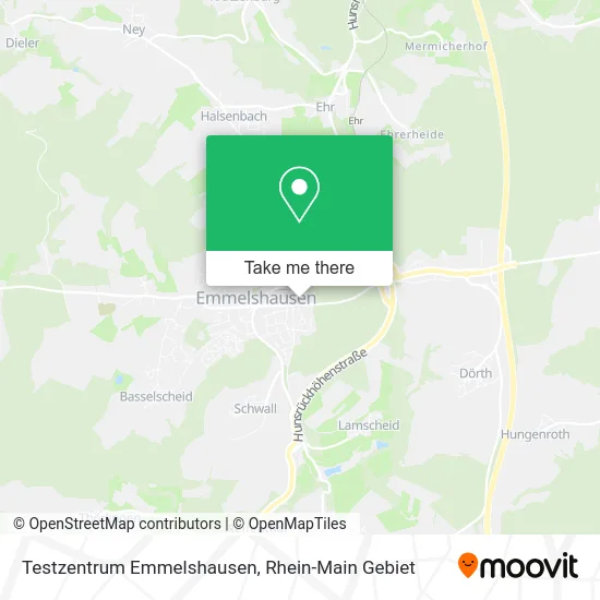 Карта Testzentrum Emmelshausen