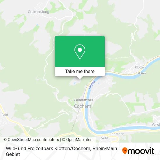 Карта Wild- und Freizeitpark Klotten / Cochem