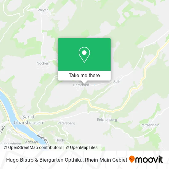 Карта Hugo Bistro & Biergarten Opthiku