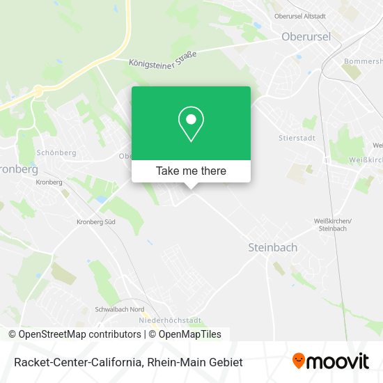 Карта Racket-Center-California