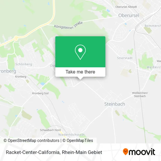 Карта Racket-Center-California