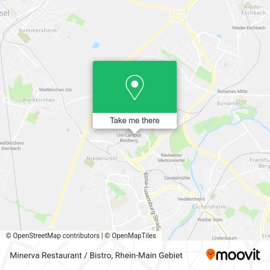 Карта Minerva Restaurant / Bistro