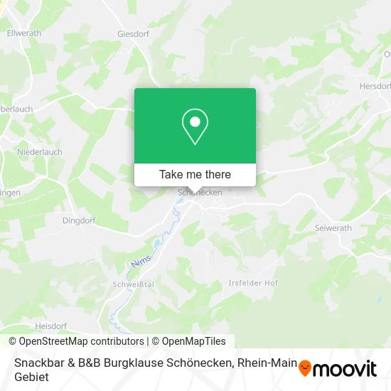 Карта Snackbar & B&B Burgklause Schönecken