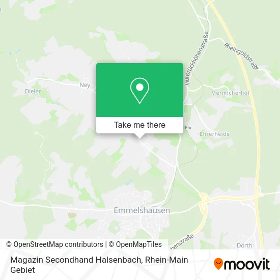 Карта Magazin Secondhand Halsenbach