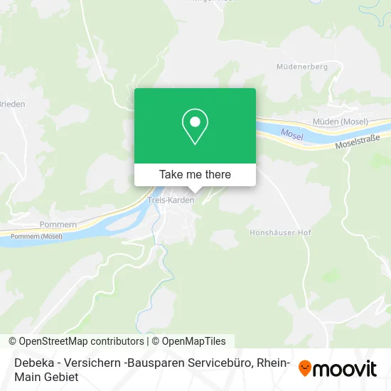 Карта Debeka - Versichern -Bausparen Servicebüro